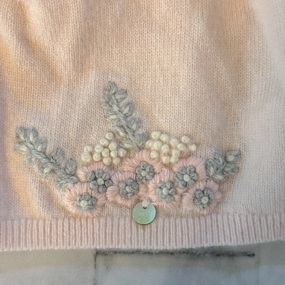Tartine et Chocolat Girl’s Pale Pink Wool and Cashmere Knitted Hat